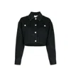 Alexander Mcqueen Black Solid Shirt Collar Jacket In Blue