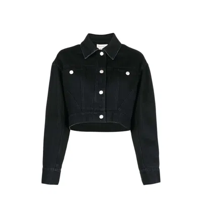 ALEXANDER MCQUEEN ALEXANDER MCQUEEN CROPPED DENIM JACKET