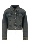 Alexander Mcqueen Long-sleeve Denim Jacket In Blue