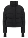Alexander Mcqueen Cropped Down Jacket Puffer Jackets Black In Black