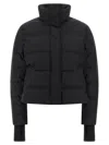 Alexander Mcqueen Cropped Down Jacket Puffer Jackets Black In Black