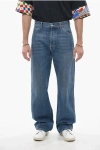 ALEXANDER MCQUEEN CROPPED FIT MID WASHED DENIMS WITH STRAIGHT LEG 24CM