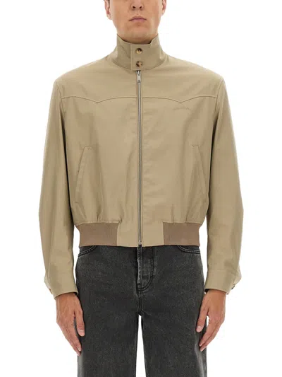 Alexander Mcqueen Beige Cotton Sports Jackets In Brown