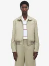 Alexander Mcqueen Cropped Harrington Jacket In Neutral