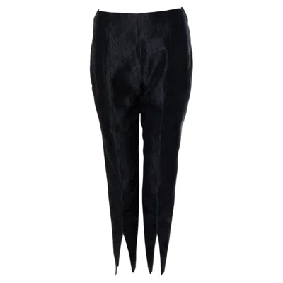 Pre-owned Alexander Mcqueen , Cropped Pantalon In Black