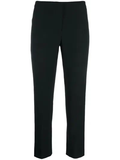 Alexander Mcqueen Cropped Straight-leg Trousers In Black