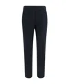 Alexander Mcqueen Black Leaf Crepe Cigarette Trouser In Black