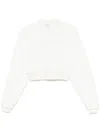 Alexander Mcqueen Women's 100% Cotton Cozy Sweater In 白色