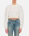 Alexander Mcqueen Cropped Sweatshirt In White