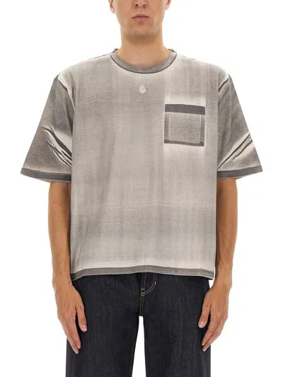 Alexander Mcqueen Cropped T-shirt In Gray