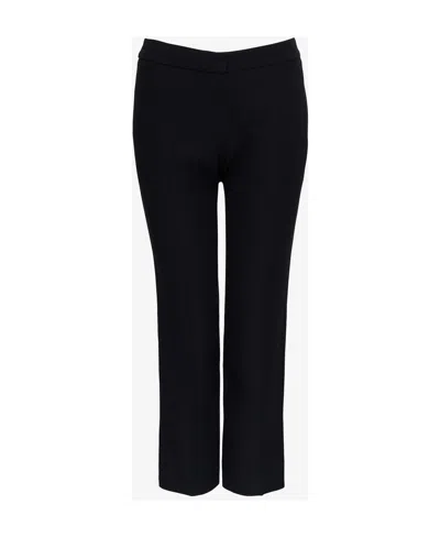 Alexander Mcqueen Cropped Tailored Trousers In Black