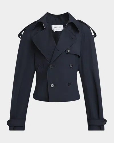 Alexander Mcqueen Cropped Trench Coat