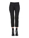 Alexander Mcqueen Cropped Straight Trousers In Black