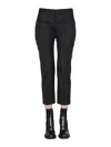 Alexander Mcqueen Cropped Straight Trousers In Black