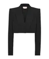 Alexander Mcqueen Cropped Tailored Jacket In Black