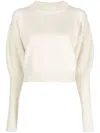 Alexander Mcqueen Cropped Wool-cashmere Jumper In Nude