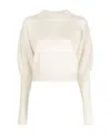 Alexander Mcqueen Cropped Wool-cashmere Jumper In White