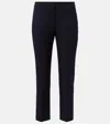 Alexander Mcqueen Cropped Wool Gabardine Flared Pants
