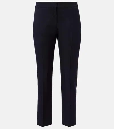 Alexander Mcqueen Cropped Wool Gabardine Flared Pants