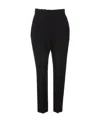 Alexander Mcqueen Cropped Wool Trousers In Black