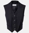 Alexander Mcqueen Cropped Wool Vest In Black