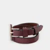 Alexander Mcqueen Cross-bar Bracelet - Leather - Red