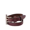 Alexander Mcqueen Cross-bar Bracelet - Leather - Red In Burgundy