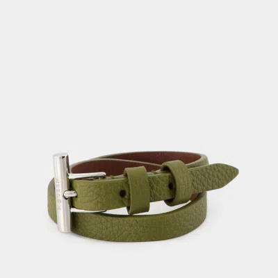 Alexander Mcqueen Cross-bar Bracelet In Green