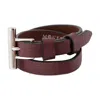 Alexander Mcqueen Cross-bar Bracelet - Leather - Red In Red
