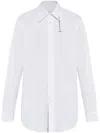 Alexander Mcqueen Classic Tailored Poplin Shirt For Men In White