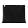 Alexander Mcqueen Cross Bar Clutch Alexander Mc Queen Leather Black/silver In Black