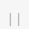 Alexander Mcqueen Cross-bar Earrings In Palladium