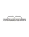 Alexander Mcqueen Double Cross-bar Ring In Palladium In Silver