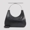 Alexander Mcqueen Mcqueen T-bar Crossbar Leather Handbag In Black Silver