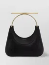 Alexander Mcqueen Cross-bar Leather Handbag Gold-tone Handle