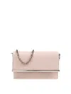 Alexander Mcqueen Cross-bar Mini Pink Lambskin Crossbody Bag In Neutral