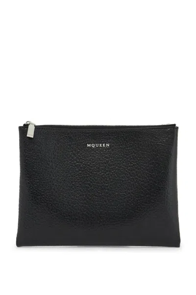 Alexander Mcqueen Cross Bar Pouch In Black