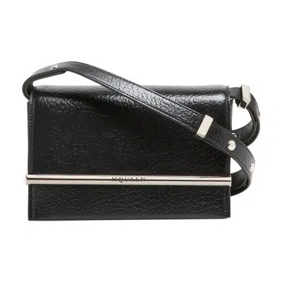 Alexander Mcqueen Cross-bar Satchel Bag In Black