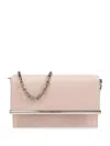 Alexander Mcqueen Lambskin Crossbody Bag With Metal Bar Accent