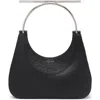 Alexander Mcqueen Mcqueen T-bar Crossbar Leather Handbag In Black/silver