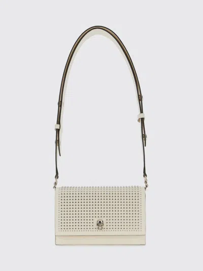 Alexander Mcqueen Crossbody Bag Mcqueen Woman Color Ivory In White