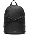 Alexander Mcqueen Crossover-straps Logo-print Backpack In Black