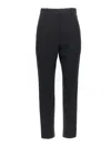 Alexander Mcqueen Crepe Pants With Straight Legs In Black