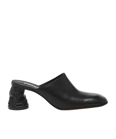 Alexander Mcqueen Crush Muller Shoes In Black