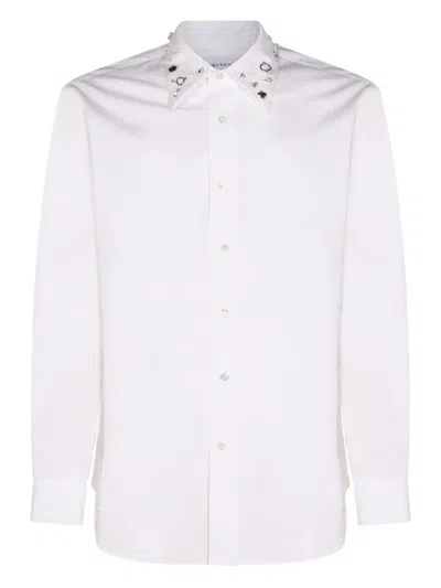 Alexander Mcqueen Embellished Collar Long Sleeves Shirt In White