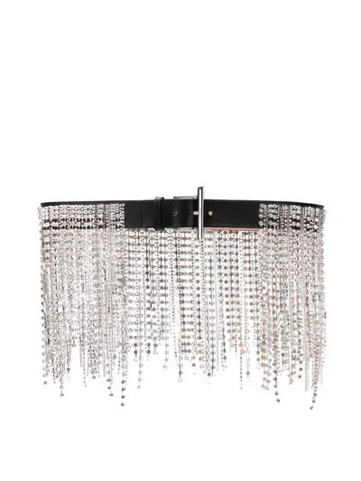 Alexander Mcqueen Crystal-embellished Leather Belt