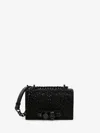 Alexander Mcqueen Crystal-embellished Mini Jewelled Satchel In Black
