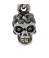 Alexander Mcqueen Crystal Embellished Skull Pendant Hoops In Black