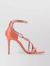 ALEXANDER MCQUEEN CRYSTAL-EMBELLISHED WRAP SANDALS WITH REAR ZIP