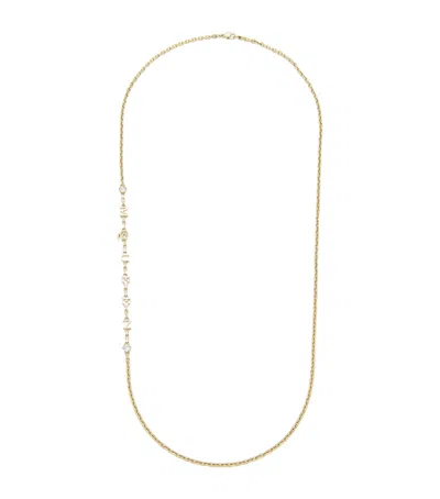 Alexander Mcqueen Crystal Logo Necklace